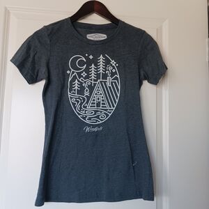 Women's Graphic Tee in Charcoal Gray